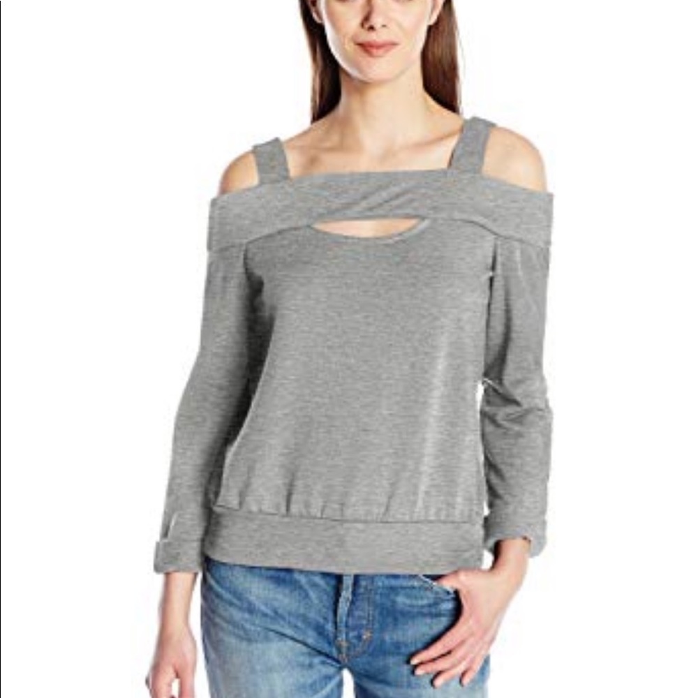 Bailey 44 grey cut out sweatshirt worn 1x small